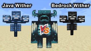 Warden vs Wither Java vs Bedrock edition