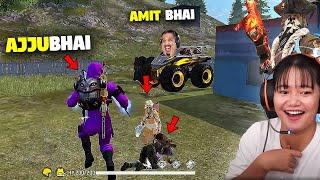 AJJUBHAI AND @Sooneeta  FUNNY PLAY WITH @DesiGamers_  - FREE FIRE HIGHLIGHTS