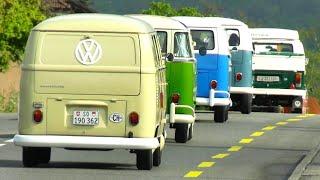 Oldtimer VW Bus Jubiläumskarawane - 75 Volkswagen Bulli, Transporter, Lieferwagen - VW T1, VW T2