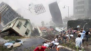 Chaos in North Dakota Today! Storm Tornado Destroying Homes, Cars in Enderlin