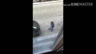 MAN IS POOPING ON THE STREET