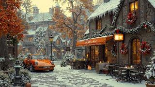 Charming Old Town Christmas: Warm Café ,Soft Jazz & Snowy Streets for Perfect Weekend Holiday Vibes