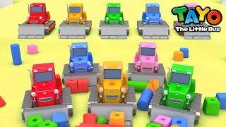 Learn Colors with Bulldozer | Heavy Vehicles | Block Song | Colors for Kids | Tayo the Little Bus