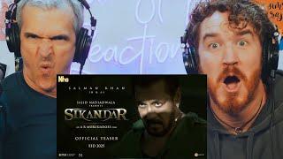 SIKANDAR: Official Teaser | Salman Khan | Sajid Nadiadwala | REACTION!!