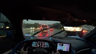 2023 Corvette Z06 POV drive to Costco in the Rain (Binaural + Spatial Audio)