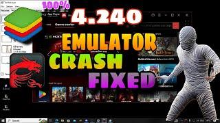 BLUESTACKS 4 & MSi 4.240 CRASH FIXED FREE FIRE pc STUCK PROBLEM SOLVED  EMULATOR CRASH SOLVED