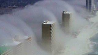 Strange clouds form over Panama City, Florida.