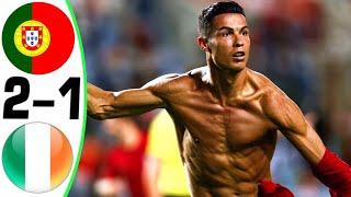 Portugal vs Ireland 2-1 - RONALDO DOUBLE - All Goals and Highlights 2024