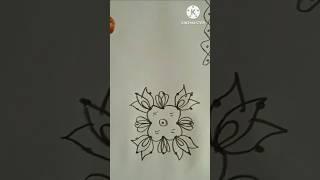 #easy daily border designs/️ #Sivan rangoli kolangal️