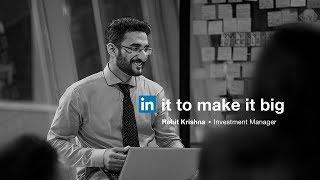 Rohit Krishna: In it to make it big | #InItTogether