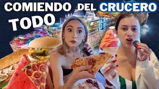 COMIENDO TODA LA COMIDA EN EL CRUCERO | Hermanas JM