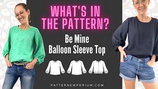 WHAT'S IN THE PATTERN | Be Mine Balloon Sleeve Top