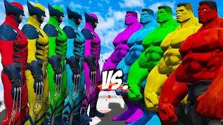 TEAM WOLVERINE COLOR vs TEAM BIG HULK COLOR - EPIC SUPERHEROES WAR