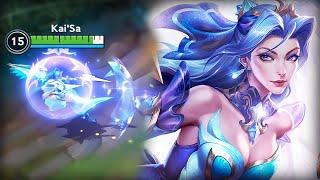 Crystal Rose Kaisa Gameplay (Midlane) - Build & Runes - Wild Rift