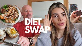 SWAPPING DIETS WITH MY DAD- this was hard