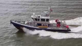 NYPD New York Police Department Upper New York Bay Boat Wave