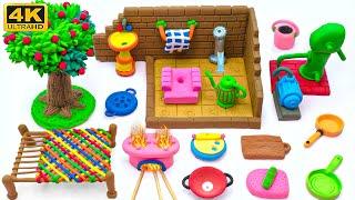  Easy To Build Miniature Clay House with Washroom set, Kitchen set, Hand Pump , Tree and Charpai