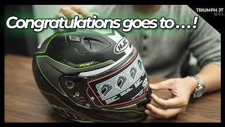 The winner of our first HJC Helmet Giveaway!