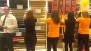 Behar carpets girls do the SECC ( the macarena)
