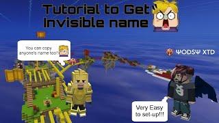 Copy Anyone's Name or get Invisible Name in Blockman Go | Tutorial | Blockman Go