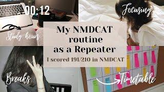 MY NMDCAT ROUTINE AS A REPEATER | NMDCAT 2022 | MDCAT  PREPARATION