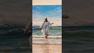 Divine Serenity: Jesus Calming the Seas | Acrylic Painting Short #christian #jesus  #god