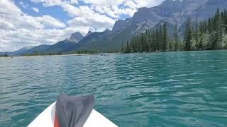 paddleboarding in Canmore Alberta Canada