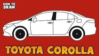 How to draw a car Toyota Corolla 2023 side view