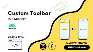 How to Add Custom Material Toolbar in Android Studio | 2024 | JAVA KOTLIN