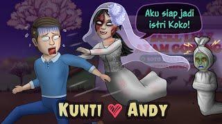 Kuntilanak naksir Andy, Pocong Patah Hati #HORORKOMEDI | Kartun Lucu, Kartun Hantu, Animasi Horror