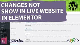 How to Fix Website Changes Not Show in Live Site in Elementor WordPress