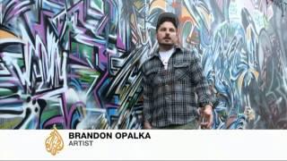 Grafitti art promotes Miami neighbourhood
