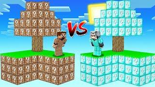 EVSİZ ŞANS BLOK VS MİLYONER ŞANS BLOK - Minecraft