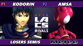 LACS Rivals LOSER SEMIS - KoDoRiN (Marth) Vs. aMSa (Yoshi) Smash Melee - SSBM