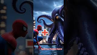 The origin of new species by AI creator #spiderman+octopus #hybrid #marvel #shorts #youtubeshorts