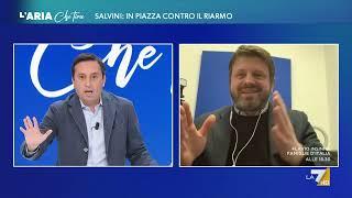 Salvini in piazza contro il riarmo, David Parenzo a Giovanni Sallusti: "Te lo faccio risentire ...