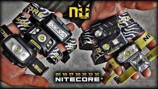 Инструменты выживания/Все налобные фонари Nitecore NU 05 10 17 20 25 32 35