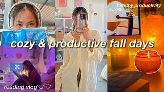 cozy & productive FALL days ๑˘ᵕ˘reading vlog, getting my life together, mini self care haul