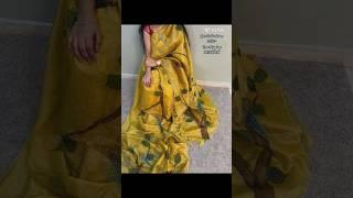Soft 5grm Tussar crush sarees wtHand brush style design Cutdhana&Sequins wrk#viralvideo#trending#vrl