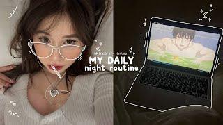 my daily night routine! *skincare, grocery store, anime*[ENG/RUS]