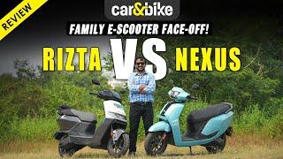 Ampere Nexus vs Ather Rizta–Which is the family electric scooter for YOU? Range, Practicality Tested