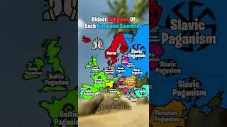 Oldest Religions Of Each European Countries #map #history #geography #europe #shorts #viral #fyp