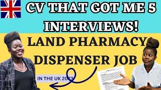 PHARMACY DISPENSER CV TEMPLATE TO LAND A JOB