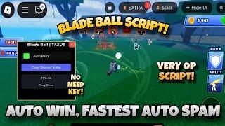 [NEW] Blade Ball Script No Key Needed | AUTO WIN, FASTEST AUTO SPAM | NO LAG | PASTEBIN | ROBLOX