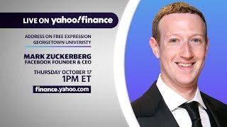 Facebook CEO Mark Zuckerberg addresses Georgetown University on free expression