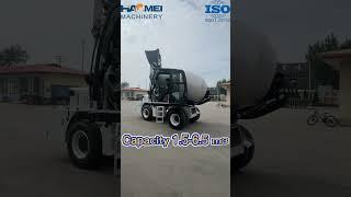 Easy Operate Self Loading Concrete Mixer #concrete #concretemixer #selfloadingmixer  #machine