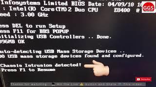 Chassis Intrusion detected Fix || How to Chassis Intrusion detected Solutions.