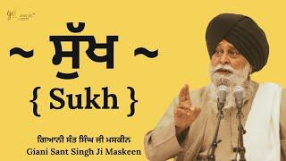 Sukh ~ ਸੁੱਖ | Giani Sant Singh Ji Maskeen | Gyan Da Sagar