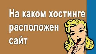 Как узнать на каком хостинге расположен сайт