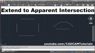 AutoCAD Extend Line to Apparent Intersection | AutoCAD Extend Two Lines to Intersect